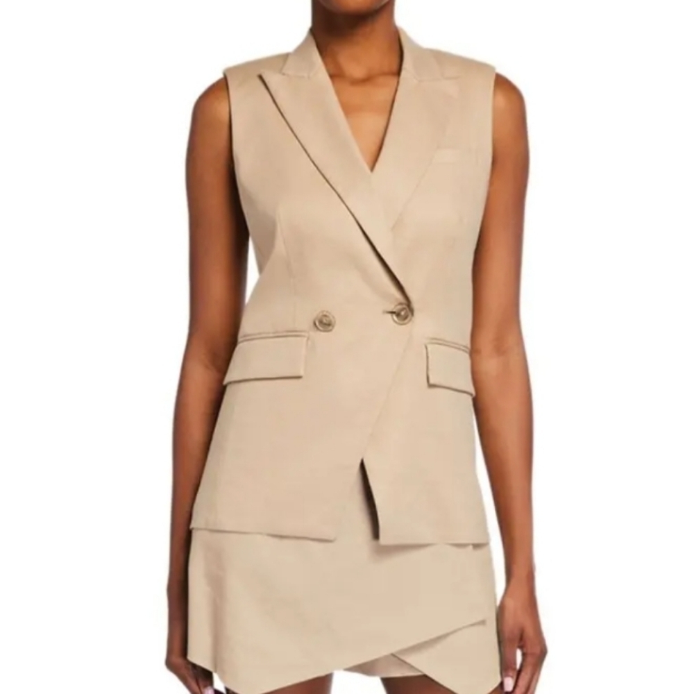 Veronica Beard Anouka Linen Blend Vest